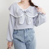 配色リボントップス | RMAF　NICE CLAUP / OLIVE des OLIVE | 詳細画像10 