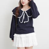 配色リボントップス | RMAF　NICE CLAUP / OLIVE des OLIVE | 詳細画像17 