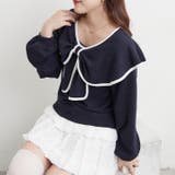 ネイビー | 配色リボントップス | RMAF　NICE CLAUP / OLIVE des OLIVE