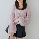 ピンク | 袖レースアップカーディガン | RMAF　NICE CLAUP / OLIVE des OLIVE