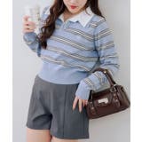 柄1 | スキッパー布帛ポロニット | RMAF　NICE CLAUP / OLIVE des OLIVE