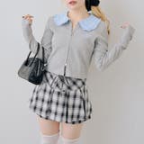 トップグレー | フリル衿ドッキングダブルジップトップス | RMAF　NICE CLAUP / OLIVE des OLIVE