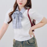 リボンタイケーブル半袖ニット | RMAF　NICE CLAUP / OLIVE des OLIVE | 詳細画像11 