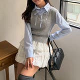 シャツ+ニットベストドッキングプルオーバー | RMAF　NICE CLAUP / OLIVE des OLIVE | 詳細画像6 