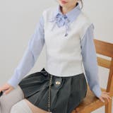 アイボリー | シャツ+ニットベストドッキングプルオーバー | RMAF　NICE CLAUP / OLIVE des OLIVE