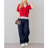 裾レースベビーケーブル半袖ニット | RMAF　NICE CLAUP / OLIVE des OLIVE | 詳細画像7 