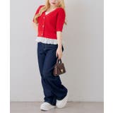 裾レースベビーケーブル半袖ニット | RMAF　NICE CLAUP / OLIVE des OLIVE | 詳細画像8 