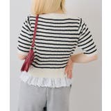 裾レースベビーケーブル半袖ニット | RMAF　NICE CLAUP / OLIVE des OLIVE | 詳細画像19 