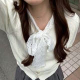 レースボウタイ半袖ニット | RMAF NICE CLAUP / OLIVE des OLIVE | 詳細画像26
