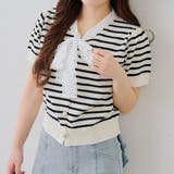 レースボウタイ半袖ニット | RMAF NICE CLAUP / OLIVE des OLIVE | 詳細画像23
