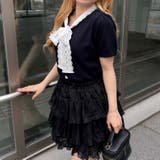 レースボウタイ半袖ニット | RMAF　NICE CLAUP / OLIVE des OLIVE | 詳細画像2 