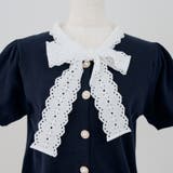 レースボウタイ半袖ニット | RMAF　NICE CLAUP / OLIVE des OLIVE | 詳細画像17 