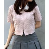 ピンク | 2枚衿ダブルジップカーディガン | RMAF　NICE CLAUP / OLIVE des OLIVE