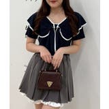 ネイビー | 半袖リボントップス | RMAF　NICE CLAUP / OLIVE des OLIVE