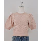 ピンク | オーガンちびリボン半袖ニット | RMAF　NICE CLAUP / OLIVE des OLIVE