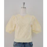 イエロー | オーガンちびリボン半袖ニット | RMAF　NICE CLAUP / OLIVE des OLIVE