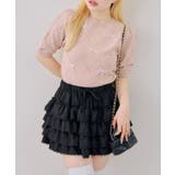 ピンク | オーガンちびリボン半袖ニット | RMAF NICE CLAUP / OLIVE des OLIVE