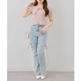 【5色展開】キラキララメ入り素材 ビッグ衿ラメジップカーディガン | RMAF　NICE CLAUP / OLIVE des OLIVE | 詳細画像14 
