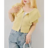 【5色展開】キラキララメ入り素材 ビッグ衿ラメジップカーディガン | RMAF　NICE CLAUP / OLIVE des OLIVE | 詳細画像24 