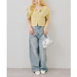 【5色展開】キラキララメ入り素材 ビッグ衿ラメジップカーディガン | RMAF　NICE CLAUP / OLIVE des OLIVE | 詳細画像26 