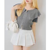 【5色展開】キラキララメ入り素材 ビッグ衿ラメジップカーディガン | RMAF　NICE CLAUP / OLIVE des OLIVE | 詳細画像27 