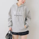 トップグレー | スパンコールロゴ裏起毛パーカー | RMAF　NICE CLAUP / OLIVE des OLIVE