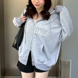 トップグレー | ロゴキラリラメ裏毛パーカー | RMAF NICE CLAUP / OLIVE des OLIVE