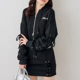 ブラック | 【セットアップ対応】ダンボールレースアップパーカー | RMAF　NICE CLAUP / OLIVE des OLIVE