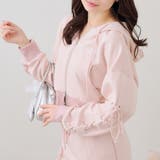 ピンク | 【セットアップ対応】ダンボールレースアップパーカー | RMAF　NICE CLAUP / OLIVE des OLIVE