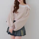 ピンク | 【丈の長さを選べる】ラメ裏毛ワンショルプルオーバー | RMAF NICE CLAUP / OLIVE des OLIVE