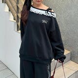 ブラック | 【丈の長さを選べる】ラメ裏毛ワンショルプルオーバー | RMAF NICE CLAUP / OLIVE des OLIVE