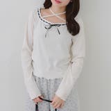 衿レースリボンテレコトップス | RMAF　NICE CLAUP / OLIVE des OLIVE | 詳細画像1 