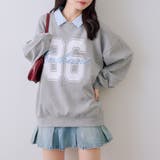 トップグレー | ドッキングナンバリングプルオーバー | NICE CLAUP / OLIVE des OLIVE　OUTLET