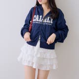 ネイビー | 【丈の長さを選べる】レースロゴパーカー | NICE CLAUP / OLIVE des OLIVE　OUTLET