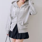 トップグレー | 【丈の長さを選べる】レースロゴパーカー | NICE CLAUP / OLIVE des OLIVE　OUTLET