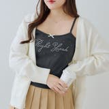 チャコール | ラインストーンロゴカップ付キャミ | RMAF　NICE CLAUP / OLIVE des OLIVE