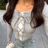 レース×レースアップドッキングテレコトップス | RMAF　NICE CLAUP / OLIVE des OLIVE | 詳細画像17 