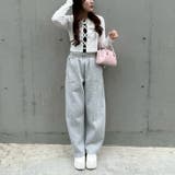 レース×レースアップドッキングテレコトップス | RMAF　NICE CLAUP / OLIVE des OLIVE | 詳細画像4 