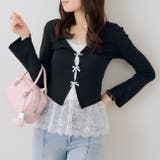 ブラック | 裾レースドッキングプルオーバー | RMAF　NICE CLAUP / OLIVE des OLIVE