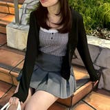 ブラック | 【セットアイテム】花柄ジャガードカーディガン×キャミ | NICE CLAUP / OLIVE des OLIVE　OUTLET