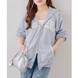 サックス | 【5色展開】レースロゴ裏毛パーカー | RMAF　NICE CLAUP / OLIVE des OLIVE