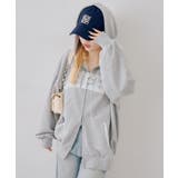 トップグレー | 【5色展開】レースロゴ裏毛パーカー | RMAF　NICE CLAUP / OLIVE des OLIVE