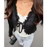 ブラック | 【セットアイテム】レースカーディガン×カップ付きレースキャミ | RMAF　NICE CLAUP / OLIVE des OLIVE