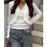 ホワイト | 【セットアイテム】レースカーディガン×カップ付きレースキャミ | RMAF　NICE CLAUP / OLIVE des OLIVE