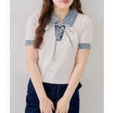 アイボリー | デニム切替レースアッププルオーバー | RMAF　NICE CLAUP / OLIVE des OLIVE