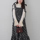 ブラック系 | 肩リボンシャーリングワンピース | RMAF　NICE CLAUP / OLIVE des OLIVE