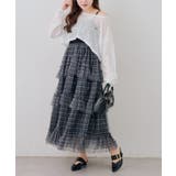 柄2 | シャーリングティアードキャミワンピース | NICE CLAUP / OLIVE des OLIVE　OUTLET