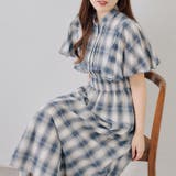 ブルー | ピンタック袖フレアワンピース | NICE CLAUP / OLIVE des OLIVE　OUTLET