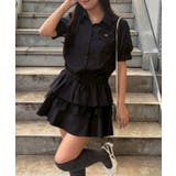 ブラック | 裾ティアードミニワンピース | RMAF NICE CLAUP / OLIVE des OLIVE