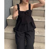 【セットアップ】リボン付キャミ×パンツ サロペ風 | RMAF NICE CLAUP / OLIVE des OLIVE | 詳細画像14